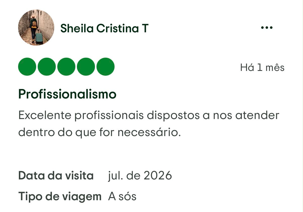 Avaliação de cliente da Transfer Gramado RS
