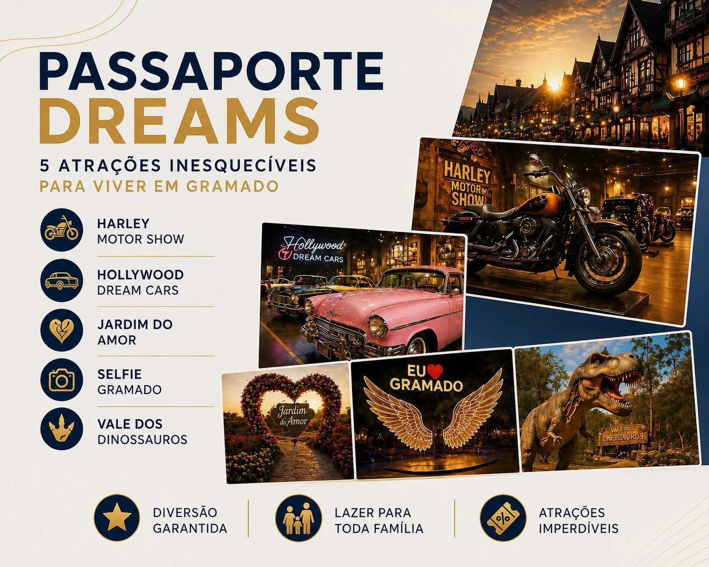 Passaporte Dreams - 5 atrações